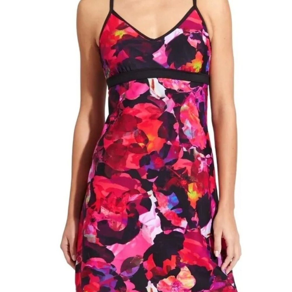 New Athleta Mystique Shorebreak Athletic Dress Womens Size Small Red Pink